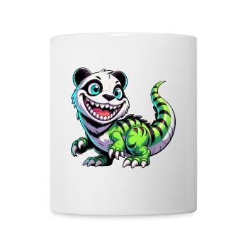 Fantaisiste Dino T-Rex Panda Créature mythique - Mug blanc - blanc - Devant