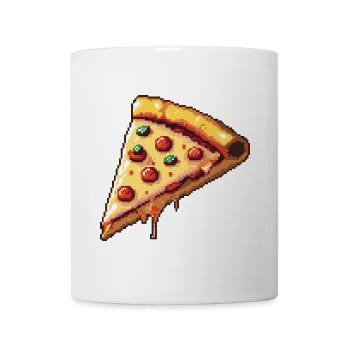 Pizza Pixel Icon - Mug - white - Front