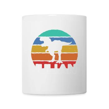 JULIAN - Schöner Jungen Name mit Dinosaurier - Tasse - Weiß - Vorne