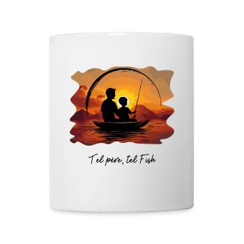 Pêcheur de père en fils -pêche pêche et pêche - Mug blanc - blanc - Devant