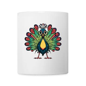 Peacock Bird Halloween Comic Funny - Mug - white - Front