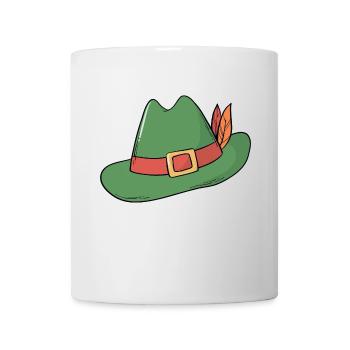 Volksfest Hut Jägerhut Trachtenhut Bierzelt Kostüm - Tasse - Weiß - Vorne