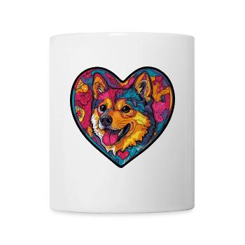 Shiba Inu Dog Heart Dog Love - Mug - white - Front