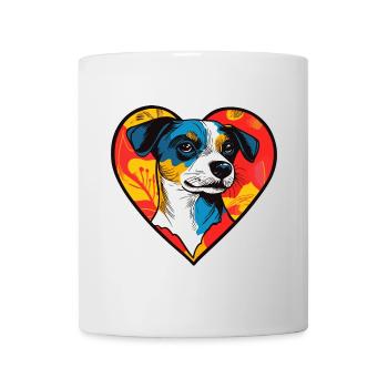 Jack Russell Terrier Chien Coeur Amour Chien - Mug blanc - blanc - Devant
