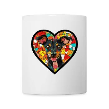 Pinscher Chien Coeur Chien Amour - Mug blanc - blanc - Devant
