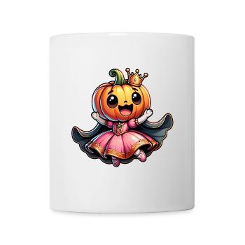 Princesse citrouille d’Halloween avec couronne - Mug blanc - blanc - Devant