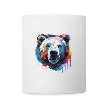 Polar Bear Head Portrait Animal Polar Bear Pop Art - Mug - white - Front