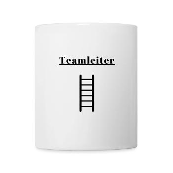 Der / Die Teamleiter: Witziges Leiter-Design - Tasse - Weiß - Vorne