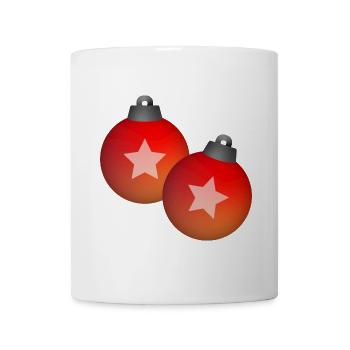 Weihnachten Kugeln Schmuck Winter Geschenk - Tasse - Weiß - Vorne
