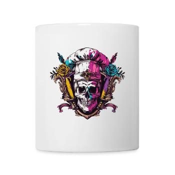 Koch Skull Skeleton Chef Crest - Mug - white - Front