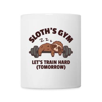 Faultier-Fitnessstudio - Tasse - Weiß - Vorne