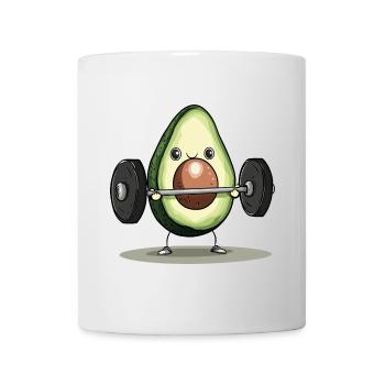 Powerlifter Avocat - Mug blanc - blanc - Devant
