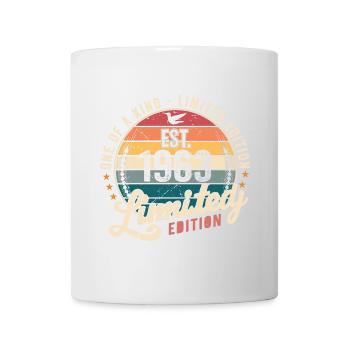 geburtstagsgeschenk 1963 Jahrgang 1963 Retro 1963 - Tasse - Weiß - Vorne