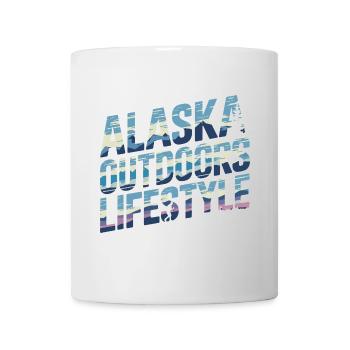 Alaska Outdoors Lifestyle für einen Wanderer und - Tasse - Weiß - Vorne