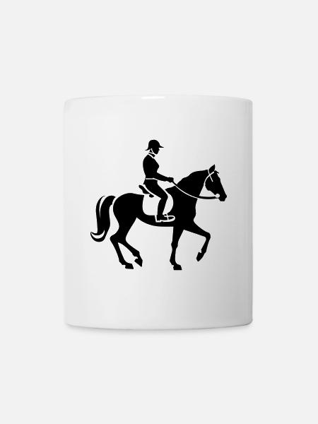 Reiter Pferd Reiter - Tasse - Weiß