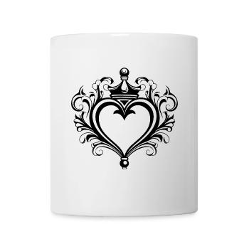 Herz Krone Liebe - Tasse - Weiß - Vorne