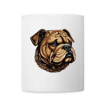 Bulldog Dog Portrait - Mug - white - Front