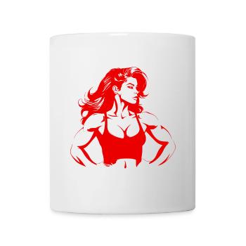 Fitness Woman Muscles Bodybuilding Gym - Mug - white - Front