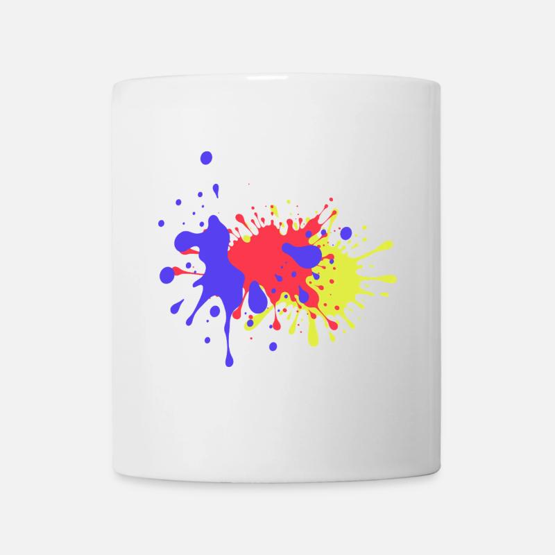 Bunte Farbflecken Geburtstagsgeschenk Trend - Tasse - Weiß