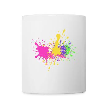 Bunte Kleckse Geschenkidee Skater - Tasse - Weiß - Vorne