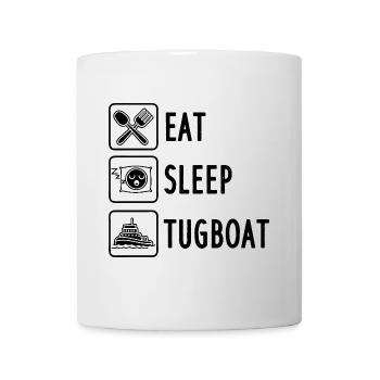 Manger Dormir Remorqueur Conducteur de Remorqueur - Mug blanc - blanc - Devant