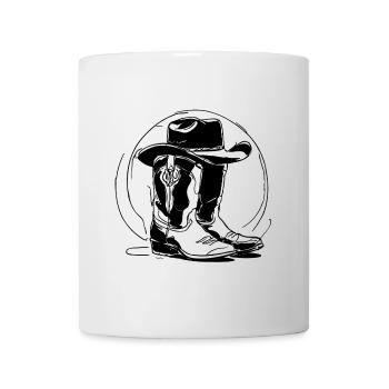 Stetson und Boots Western Country Line Dance - Tasse - Weiß - Vorne