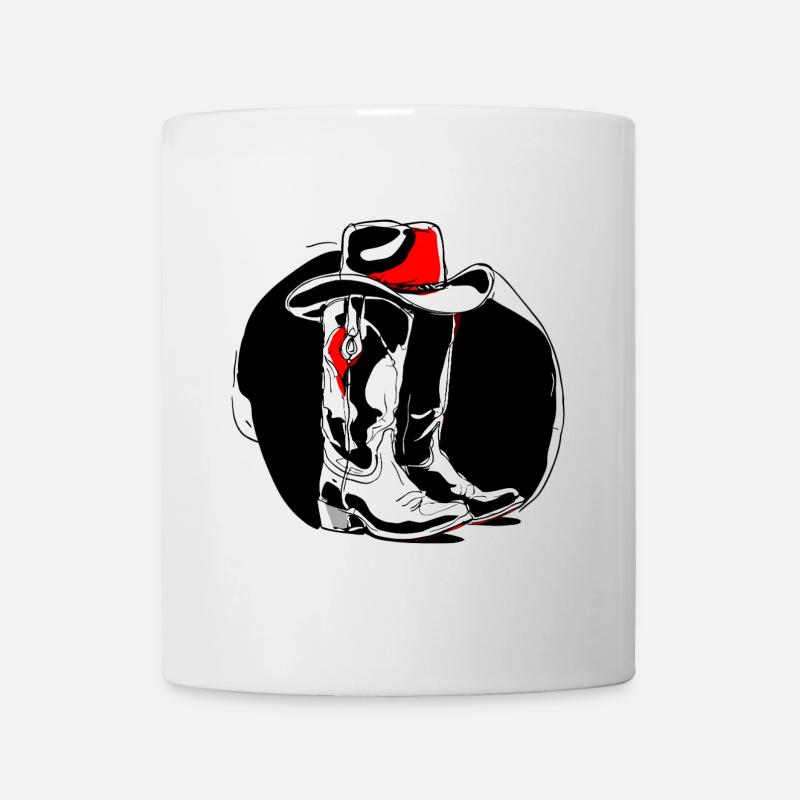 Stetson e stivali Western Country Line Dance - Tazza - bianco