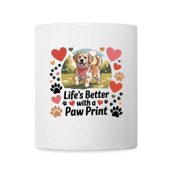 Life’s Better with a Paw Print - Tasse - Weiß - Vorne