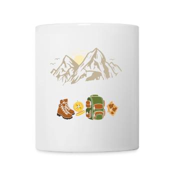 Wanderprinz Stylisches Wanderr Naturfreunde - Tasse - Weiß - Vorne