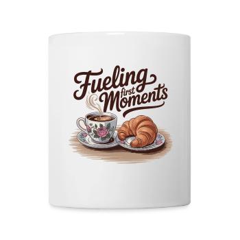 Fueling First Moments – Coffee & Croissant - Tasse - Weiß - Vorne