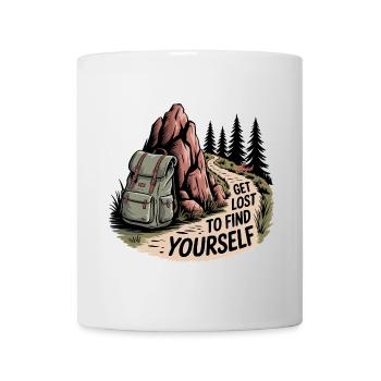 Get Lost to Find Yourself - Outdoor-Motiv - Tasse - Weiß - Vorne