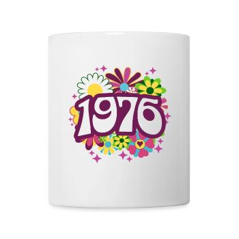Hippi 50 Ans Femme Anniversaire 1976 - Mug blanc - blanc - Devant