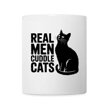 Real men cuddle cats! Cats Dad Kitten - Mug - white - Front