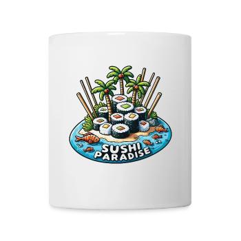 Palm Trees Beach Sushi Paradise - Mug - white - Front