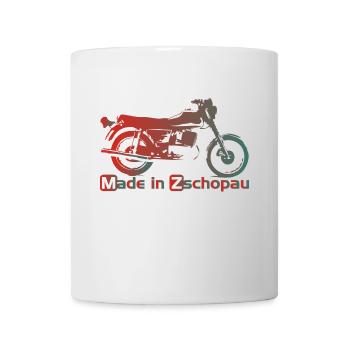 MZ ETZ250 Made in Zschopa - Tasse - Weiß - Vorne