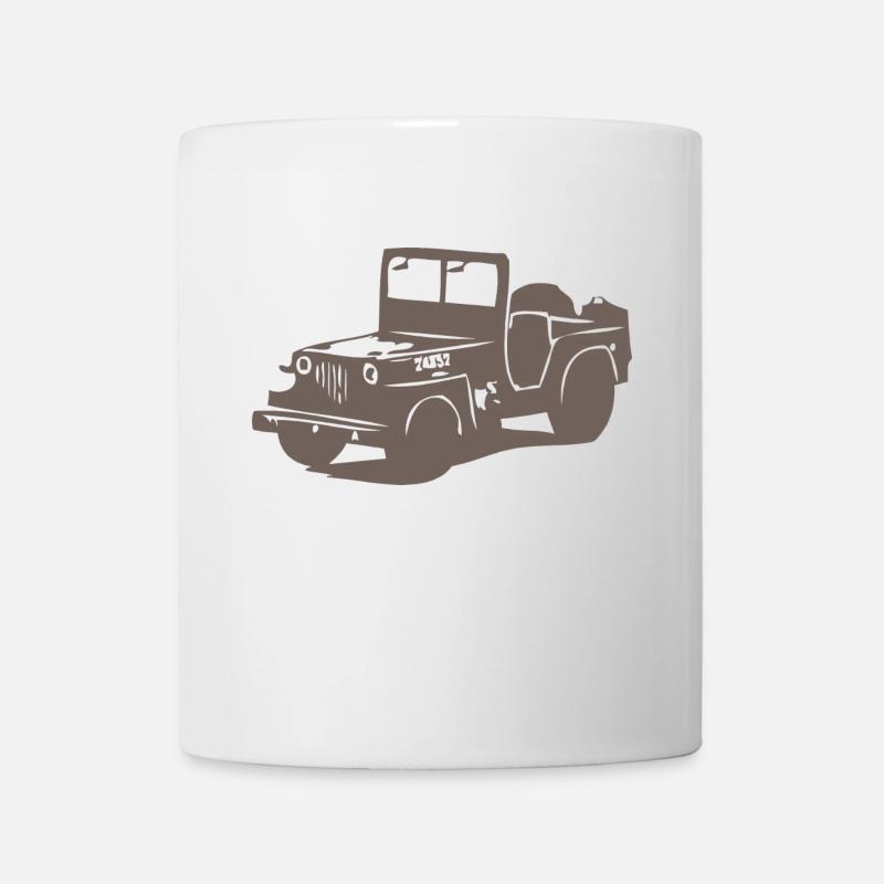 US Jeep Willys 2 - Tasse - Weiß