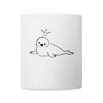 Seal design with crown - Mug - white - Front