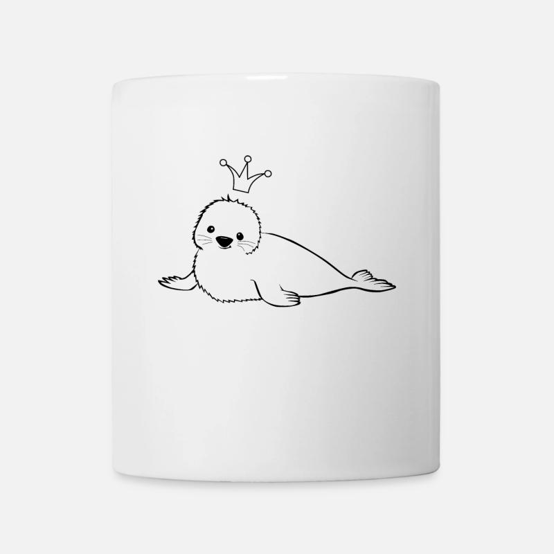 Seal design with crown - Mug - white