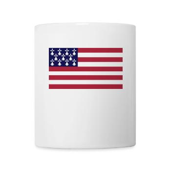 Drapeau de Bretagne Américain - Mug blanc - blanc - Devant