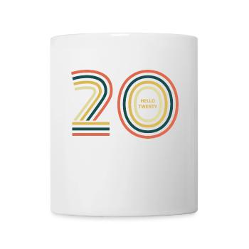 Bonjour Twenty. 20e anniversaire - Mug blanc - blanc - Devant