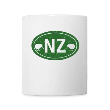 Panneau routier néo-zélandais - Mug blanc - blanc - Devant