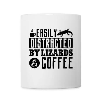 Lizard coffee reptile easily distracted by oaths - Mug - white - Front
