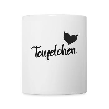 Teufelchen Herz Teufelhörner - Tasse - Weiß - Vorne