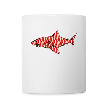 Shark n°1 - zebra pattern variation - Mug - white - Front
