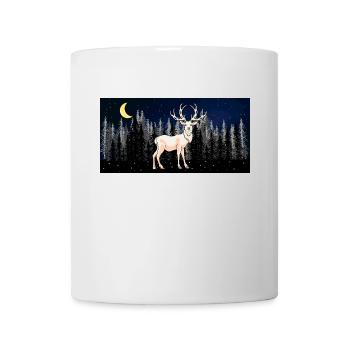Nature sauvage Red Deer Wildlife Forest Suède Neige - Mug blanc - blanc - Devant