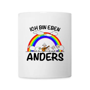 Schaf spielt Gitarre und ist anders - Tasse - Weiß - Vorne