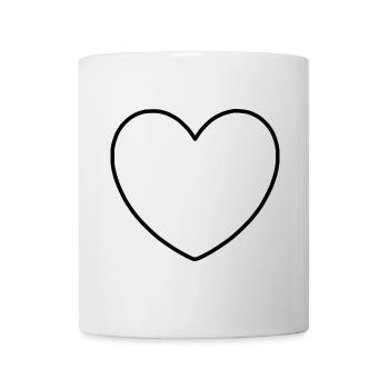 cœur noir cadeau - Mug blanc - blanc - Devant