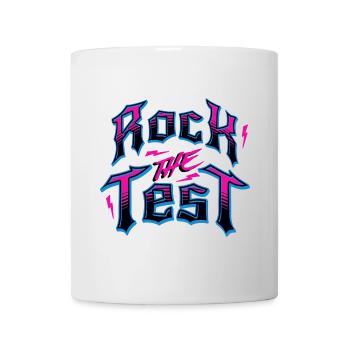 Test Day Rock The Test Funny Teacher Testing Day - Mug - white - Front