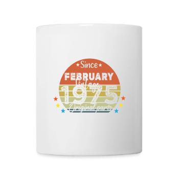 49 Years Old Made In 1975 Vintage February 1975 - Mug blanc - blanc - Devant