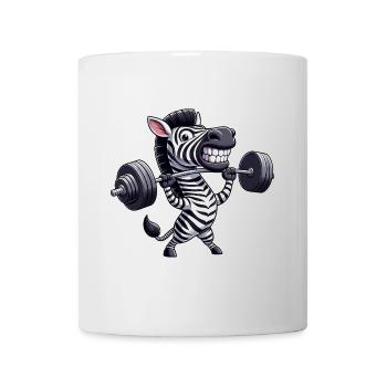Zebra Dumbbell Fitness Weight Lifting - Mug - white - Front
